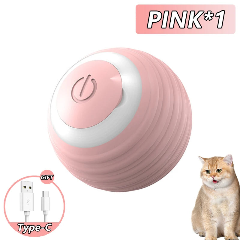 Smart Interactive Cat Toy – Cat Interactive Ball, Silicone, Rechargeable, Quiet, Automatic, for Indoor Cats