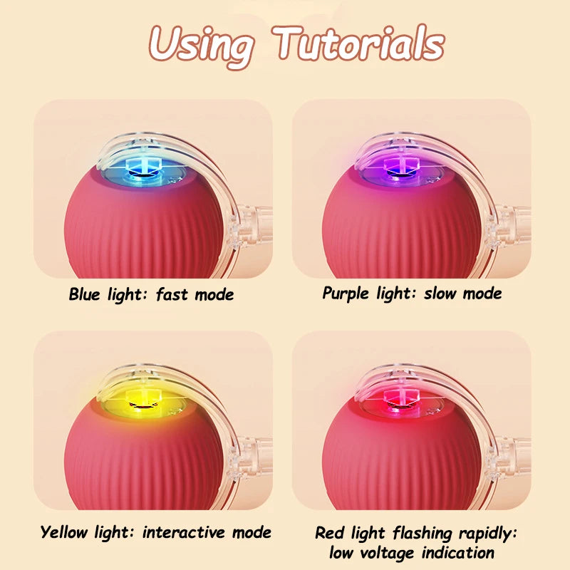 Smart Interactive Cat Toy – Cat Interactive Ball, Silicone, Rechargeable, Quiet, Automatic, for Indoor Cats