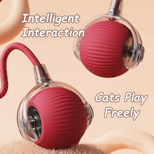 Smart Interactive Cat Toy – Cat Interactive Ball, Silicone, Rechargeable, Quiet, Automatic, for Indoor Cats